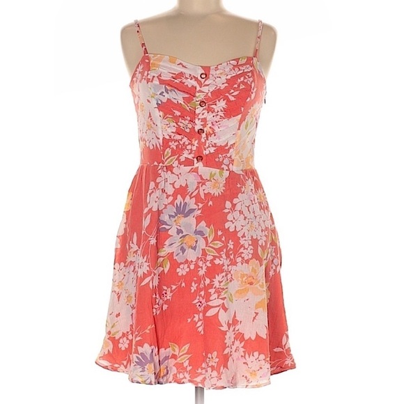 LAUREN CONRAD • Women’s Floral Sunset Blooms Sweetheart Neckline Dress - Picture 2 of 6